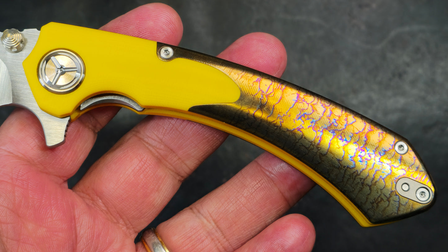 TWOSUN TS214 G10 Anodized Titanium 14C28N (NEW)