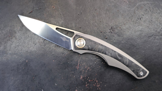 TWOSUN TS186 Titanium / Micarta M390 (NEW)