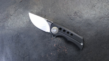 TwoSun TS345 Mini Folding Knife Black Micarta Handle D2 (NEW)
