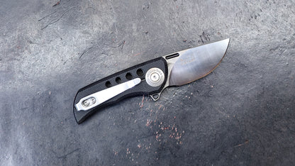 TwoSun TS345 Mini Folding Knife Black Micarta Handle D2 (NEW)