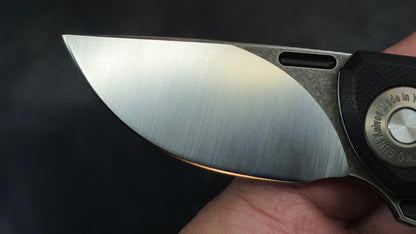 TwoSun TS345 Mini Folding Knife Black Micarta Handle D2 (NEW)