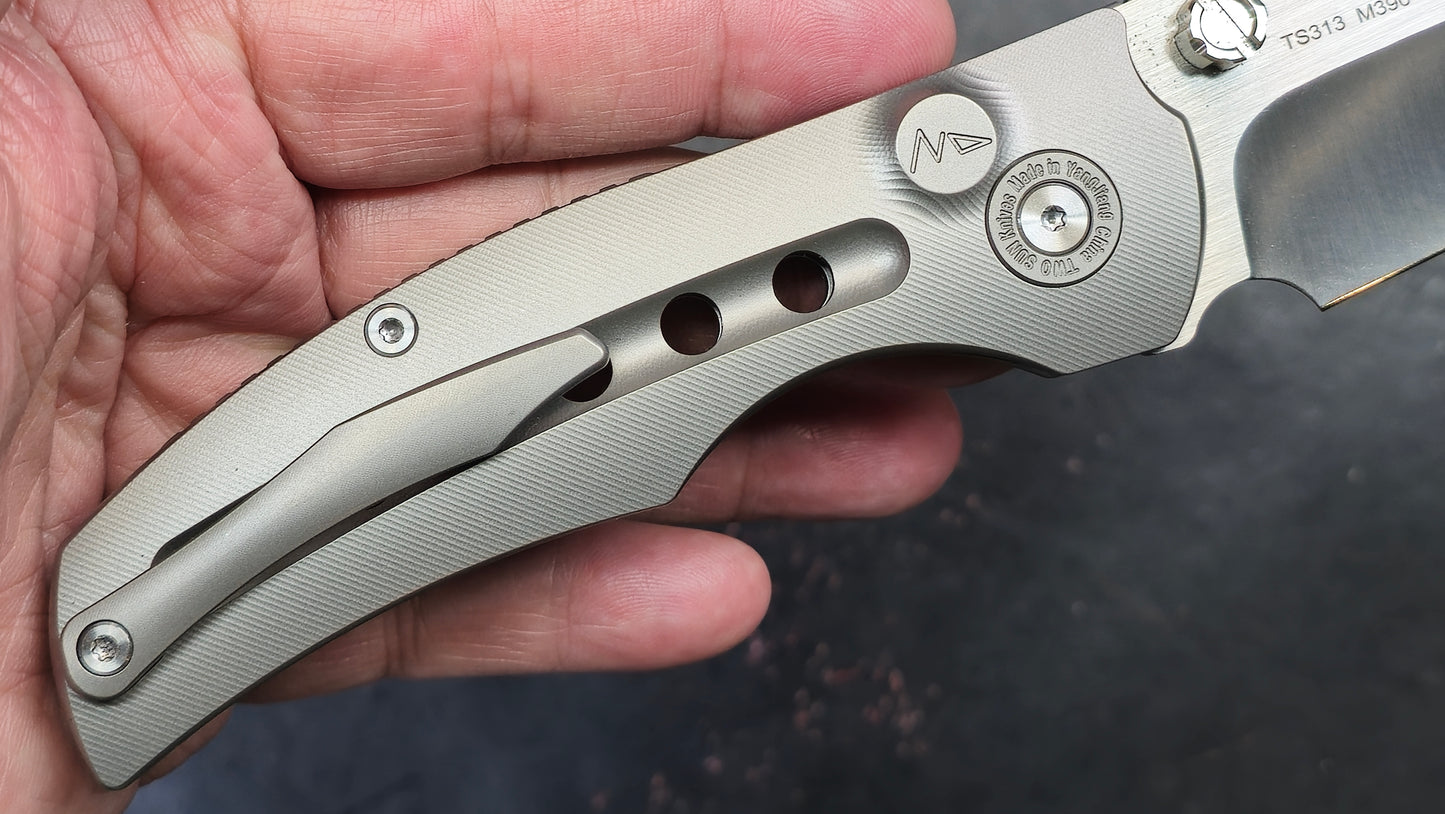 TWOSUN TS313 Button Lock Titanium M390 (NEW)