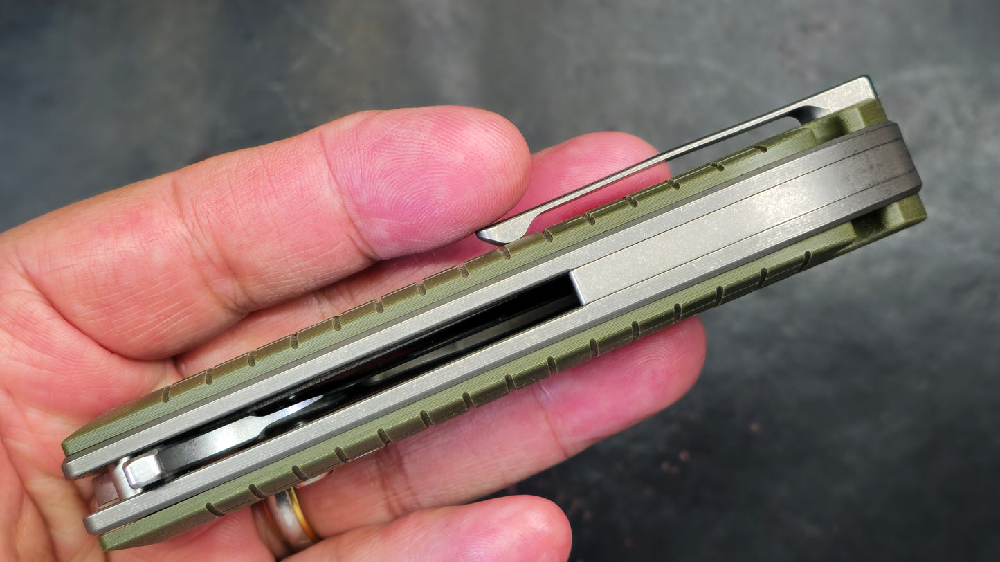 TWOSUN TS464 Titanium/G10 Handle 14C28N (NEW)
