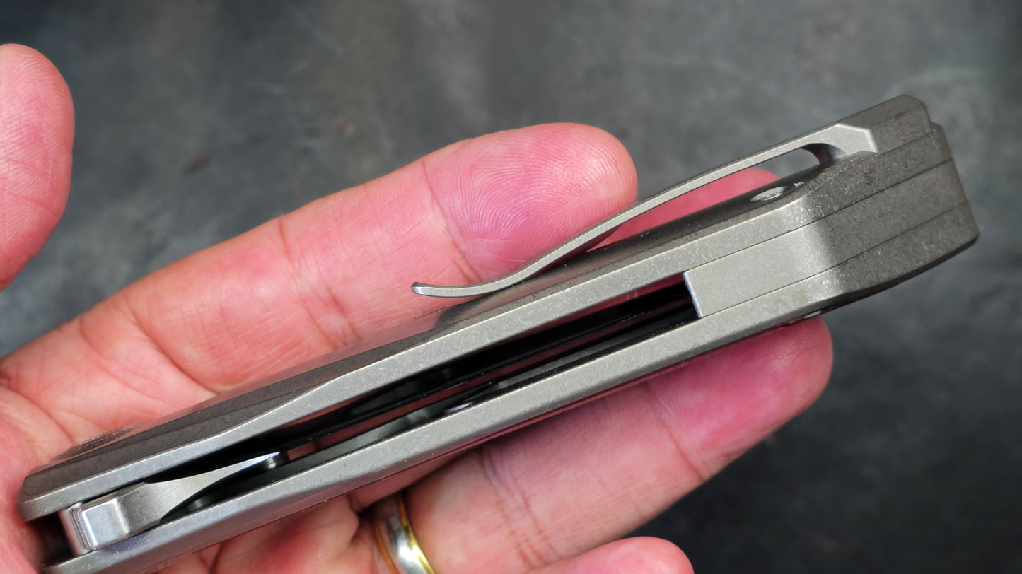 TWOSUN TS437 Titanium/Red Micarta Handle D2 (NEW)
