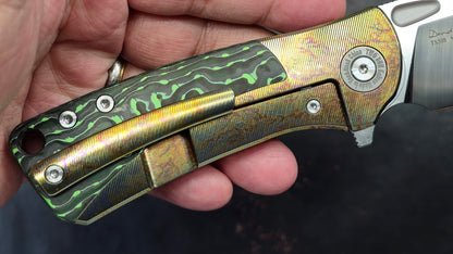 TWOSUN TS508 ANODIZED Titanium & Carbon Fiber Handle M390 (NEW)