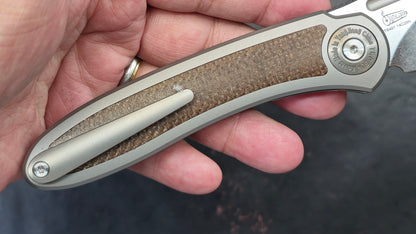 TWOSUN TS481 Titanium Handle Micarta Inlay 14C28N (NEW)