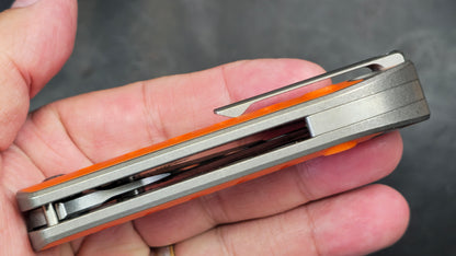 TWOSUN TS422 Titanium Handle Orange G10 Inlay K110 (NEW)