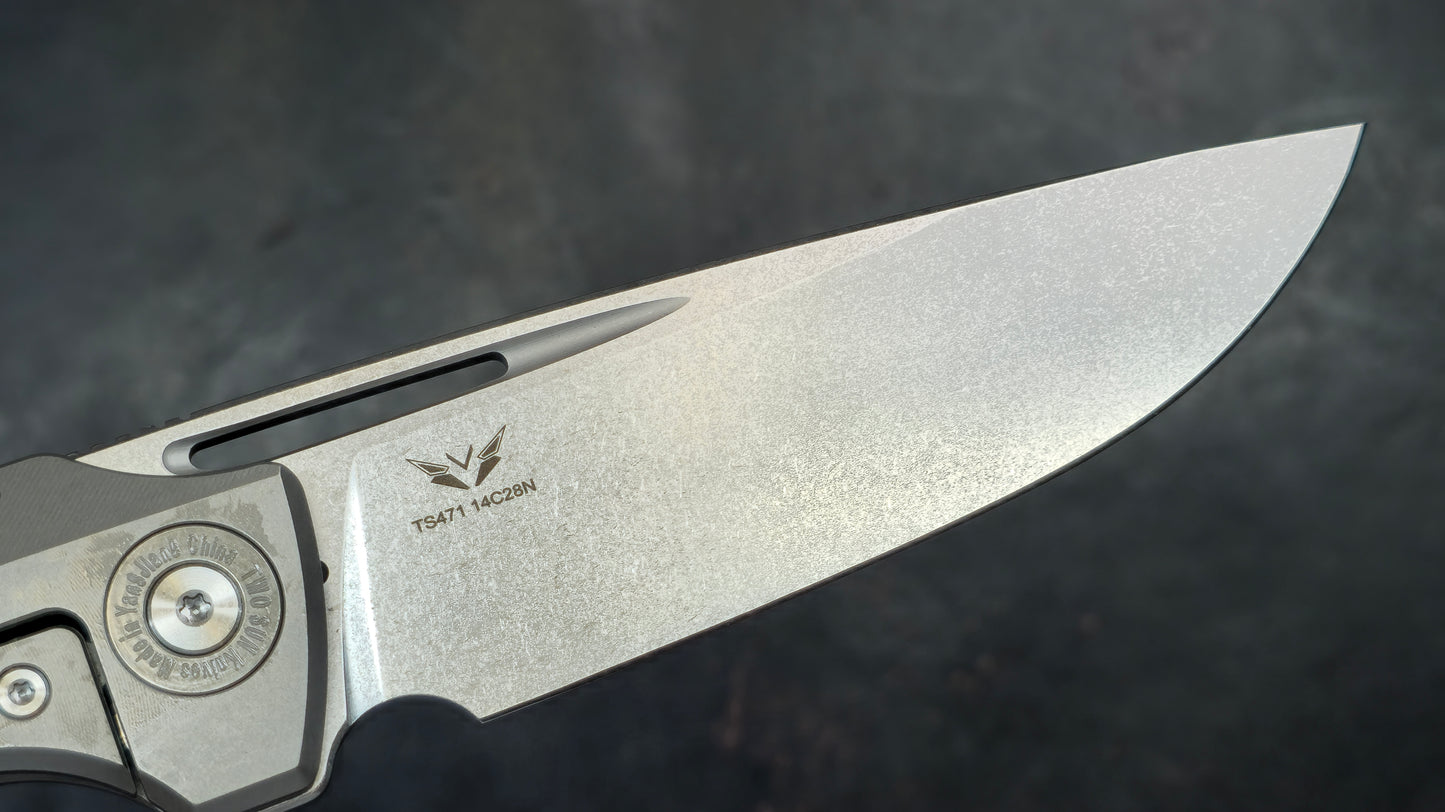 TWOSUN TS471 Titanium and G10 Handle 14C28N (NEW)