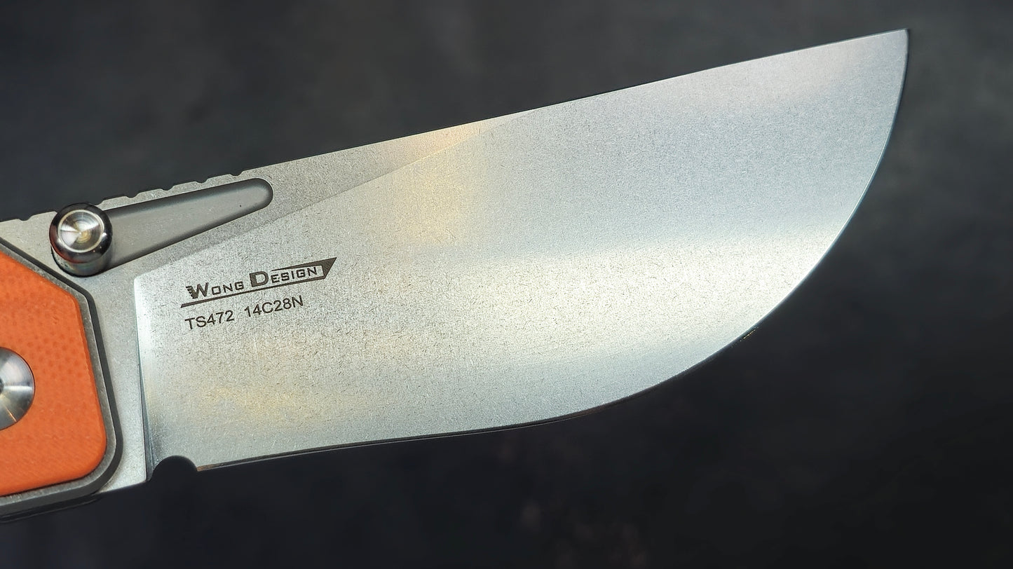 TWOSUN TS472 Titanium/G10 Handle 14C28N (NEW)