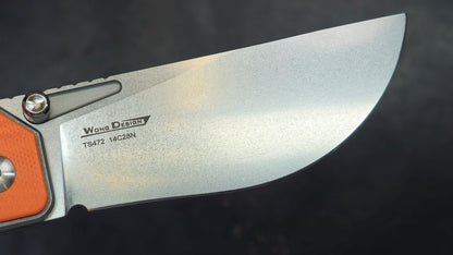 TWOSUN TS472 Titanium/G10 Handle 14C28N (NEW)