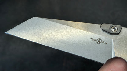 TWOSUN TS435 Titanium/G10 Handle 14C28N (NEW)