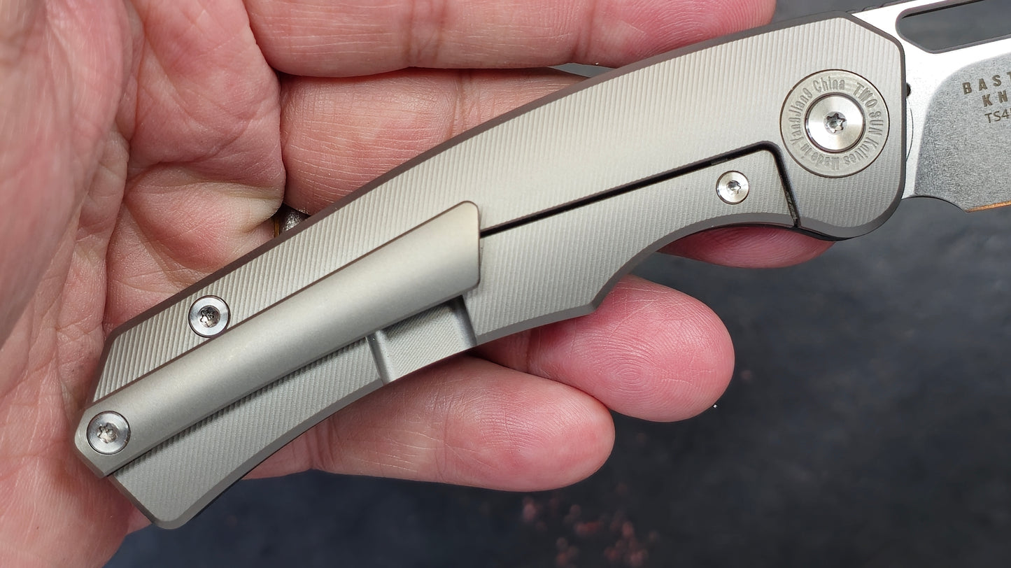 TWOSUN TS457 Carbon Fiber/Titanium Handle M390 (NEW)