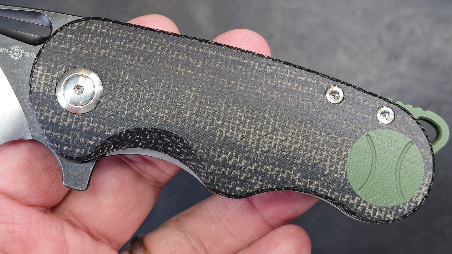 TWOSUN TS506 Black Micarta Handle N690 (NEW)