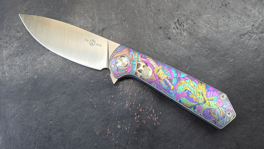 TWOSUN TS223 ENGRAVED Titanium M390 (NEW)