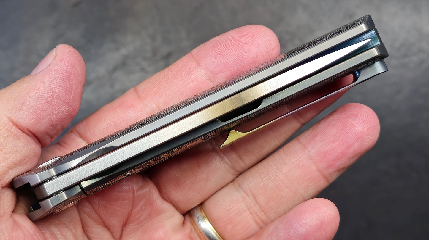 TWOSUN TS223 ENGRAVED Titanium M390 (NEW)