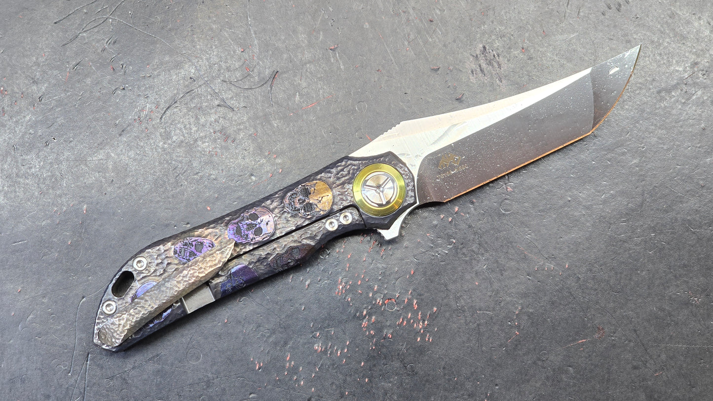 TWOSUN TS196 ENGRAVED Titanium M390 (NEW)