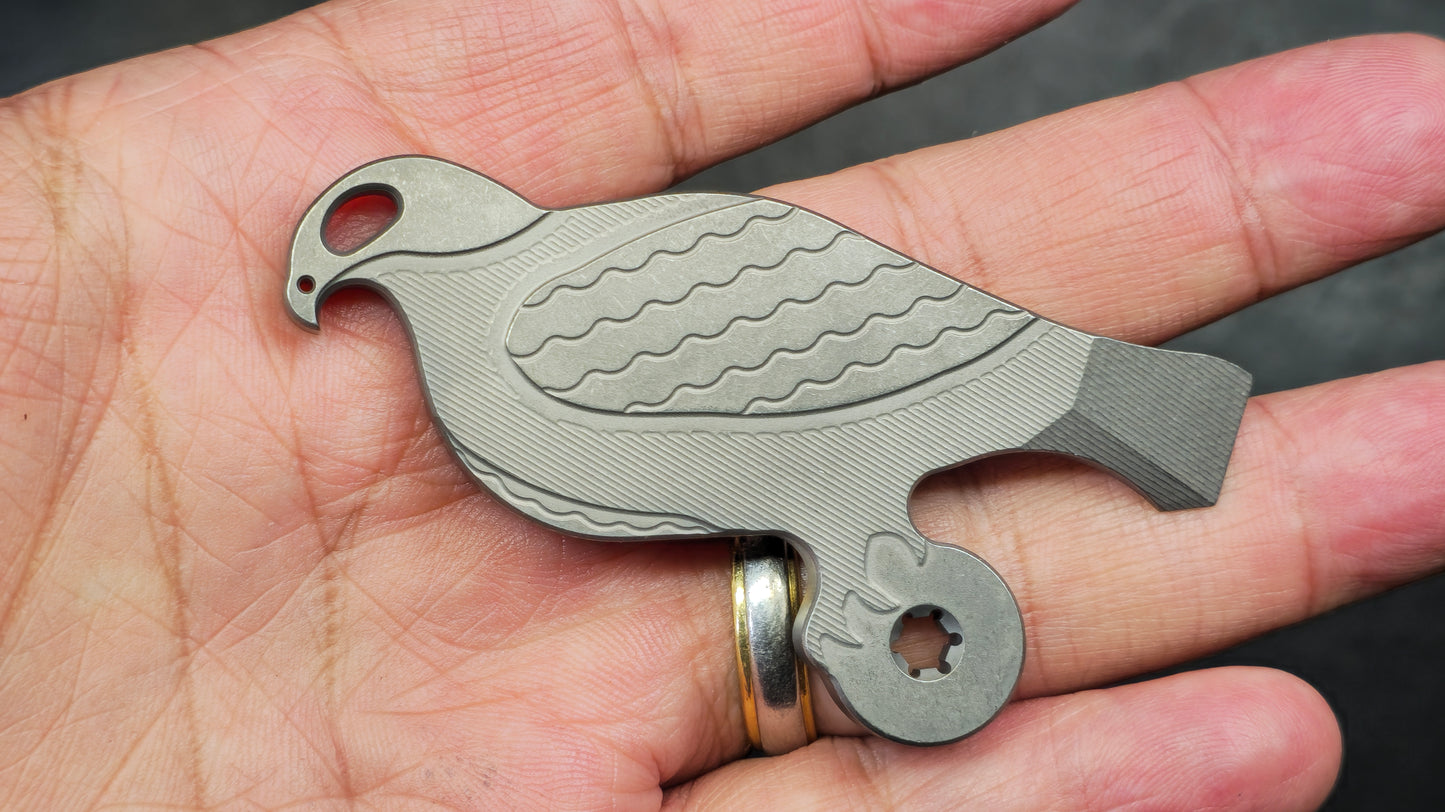 TWOSUN EDC92 TC4 Titanium Pry Bar OPENER TOOL (NEW)