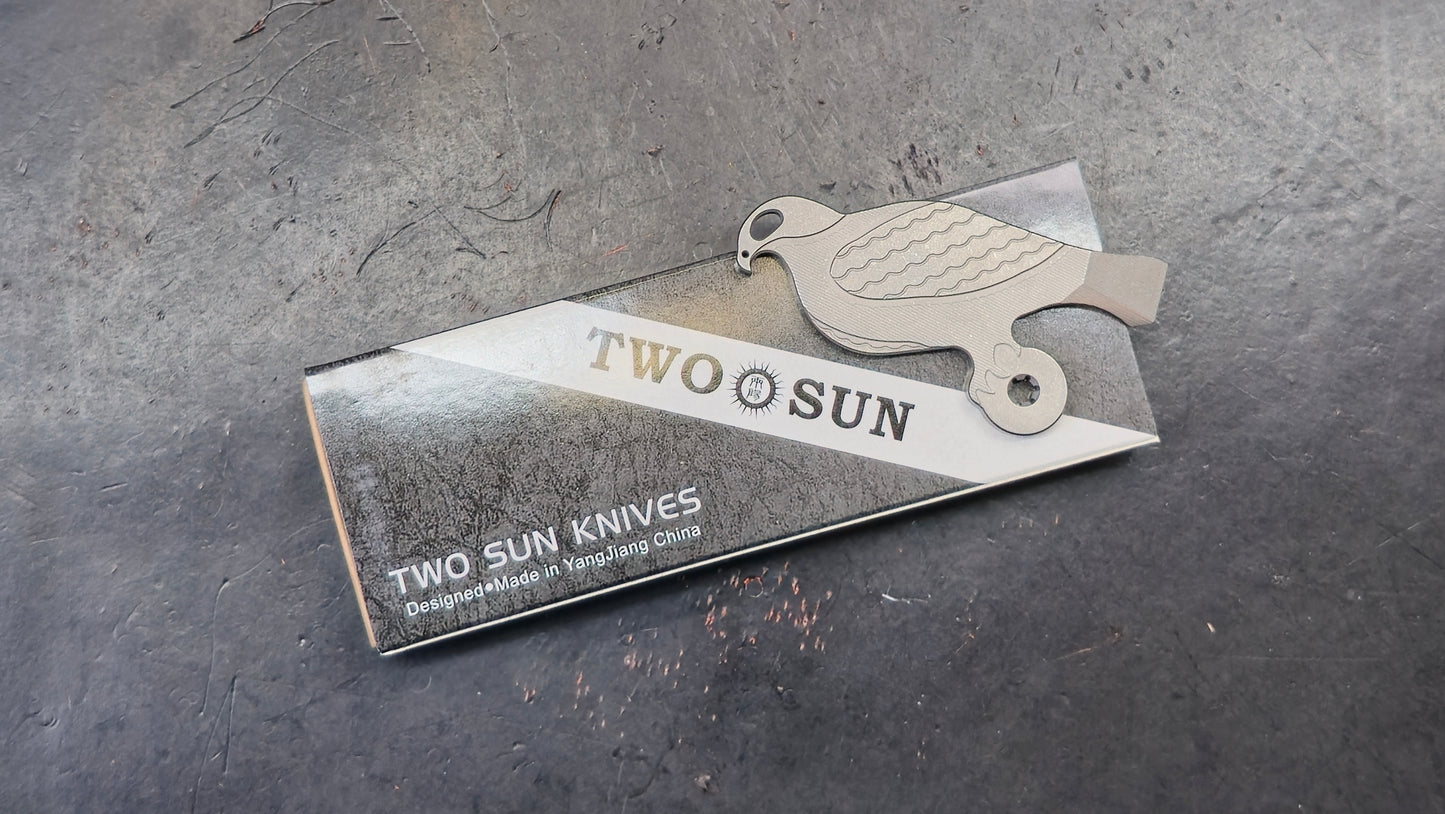 TWOSUN EDC92 TC4 Titanium Pry Bar OPENER TOOL (NEW)
