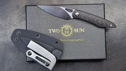TWOSUN TS580 Fixed Blade Carbon Fiber M390 (NEW)