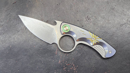 TWOSUN TS569 Fixed Blade Titanium 14C28N (NEW)