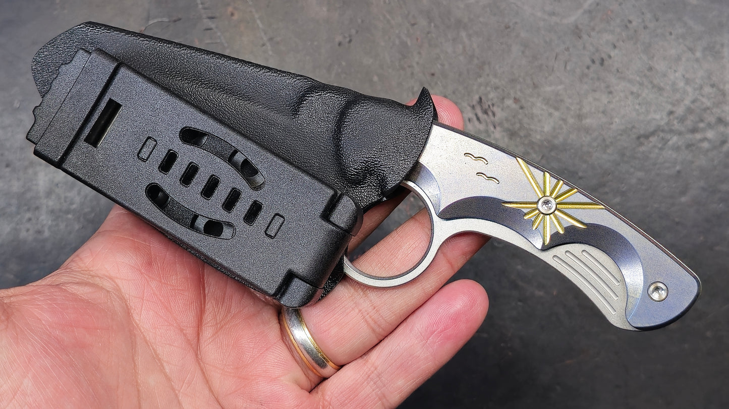 TWOSUN TS569 Fixed Blade Titanium 14C28N (NEW)