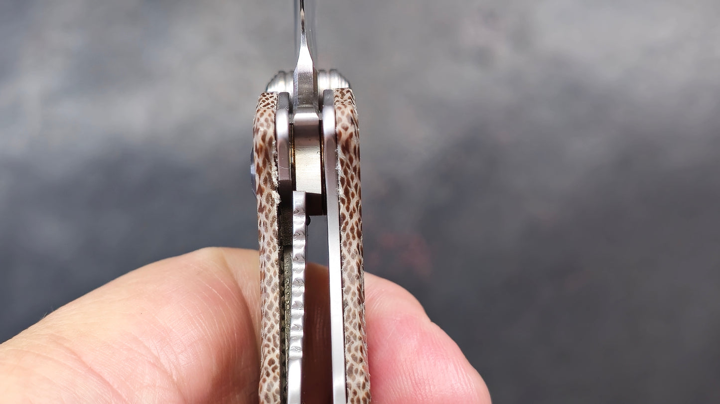 CIVIVI Hooligan Snakeskin Micarta SS liners D2 (USED)