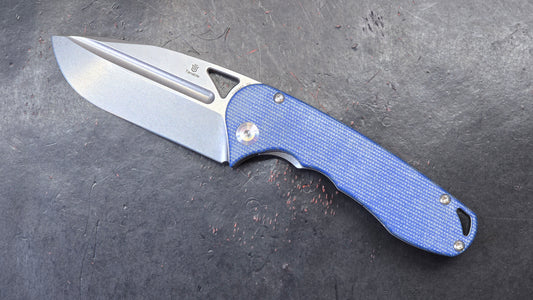 Tenable Bömbur Blue Micarta (3.53'' Stonewashed D2 Blade) Midgards Messer Design (NEW)