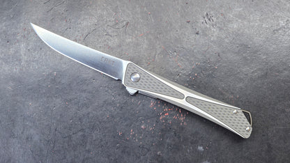 CRKT Crossbones Knife Aluminum Handle AUS-8A Stainless (USED)