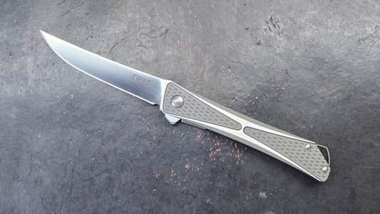 CRKT Crossbones Knife Aluminum Handle AUS-8A Stainless (USED)