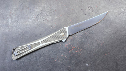 CRKT Crossbones Knife Aluminum Handle AUS-8A Stainless (USED)