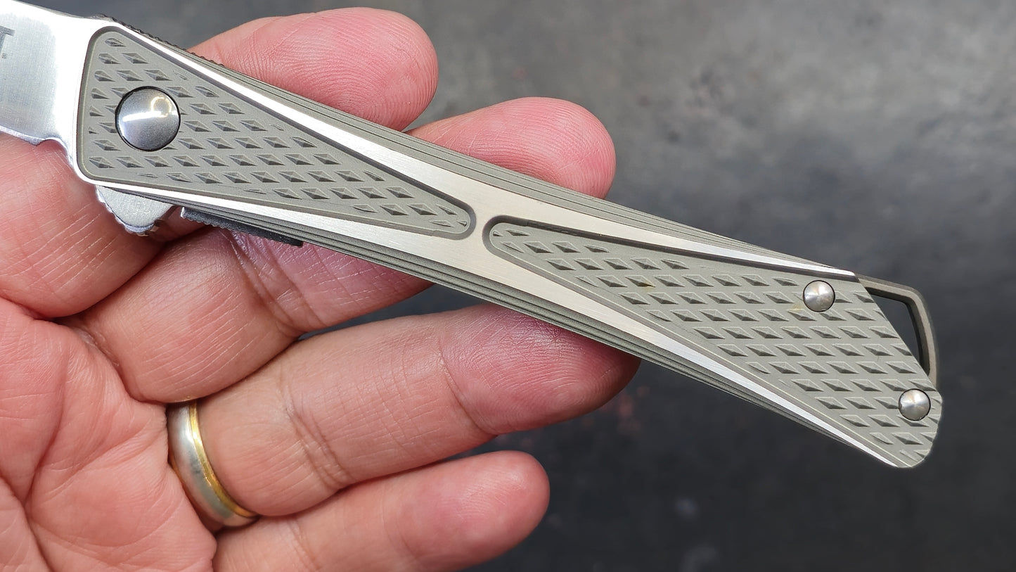CRKT Crossbones Knife Aluminum Handle AUS-8A Stainless (USED)