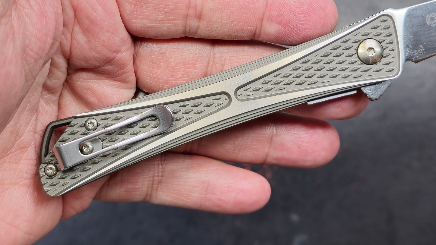 CRKT Crossbones Knife Aluminum Handle AUS-8A Stainless (USED)
