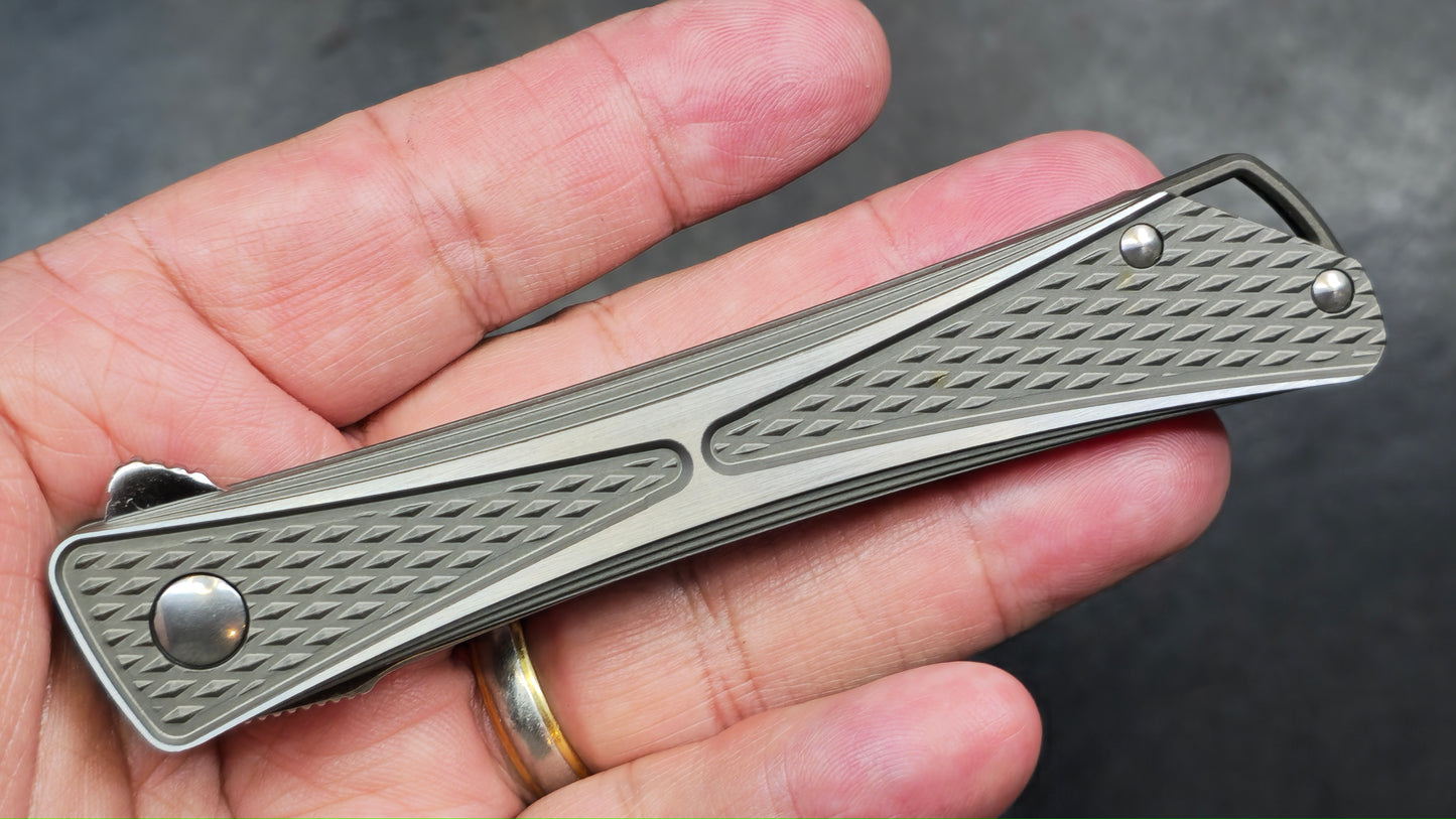 CRKT Crossbones Knife Aluminum Handle AUS-8A Stainless (USED)