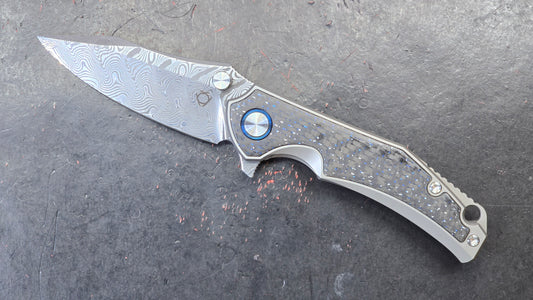 Sixleaf SL-73 Titanium Carbon Fiber RWL34-PMC27 Damascus (NEW)