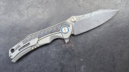 Sixleaf SL-73 Titanium Carbon Fiber RWL34-PMC27 Damascus (NEW)