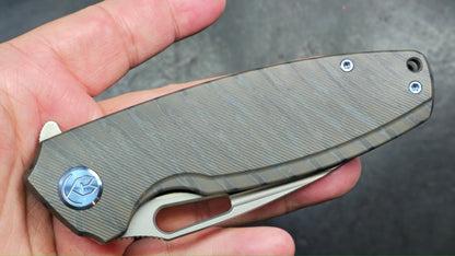 Kubey Tityus Flame Annoed Titanium 14C28N (NEW)