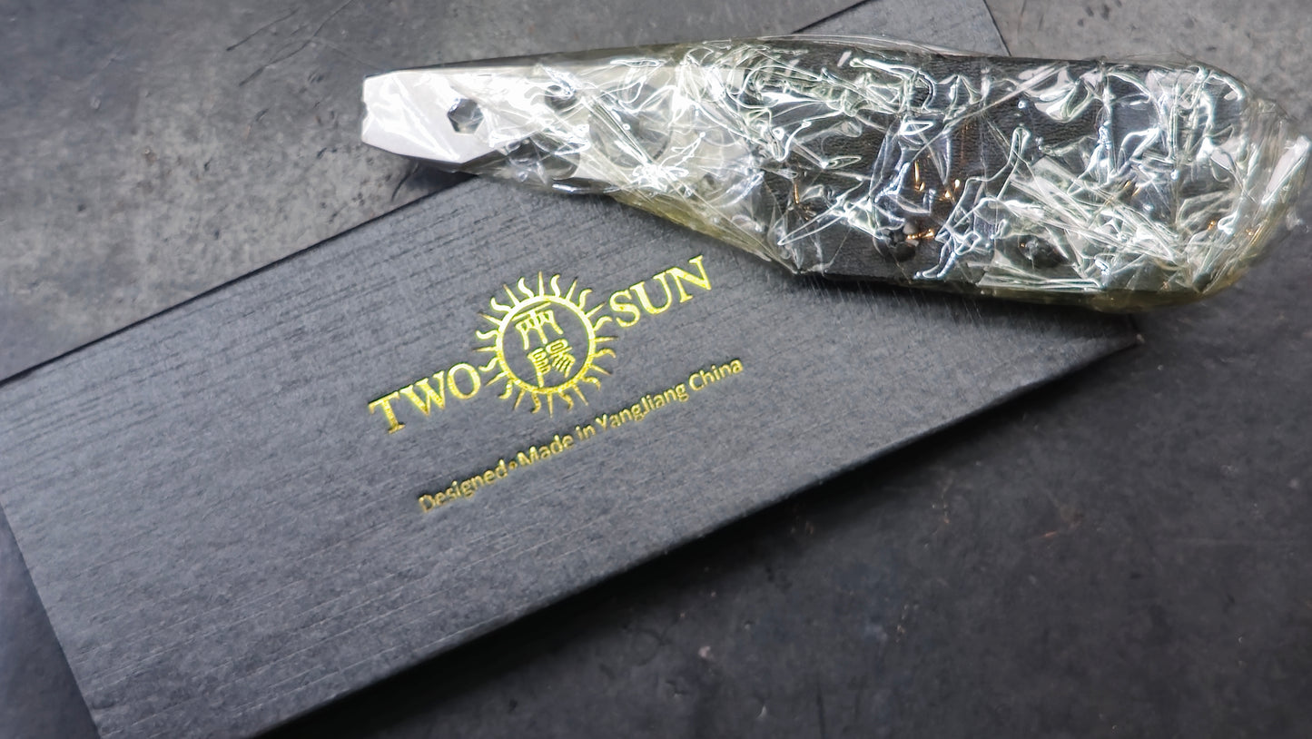 TWOSUN TS238 Fixed Blade D2 Drop Point Full Tang Kydex Sheath (NEW)