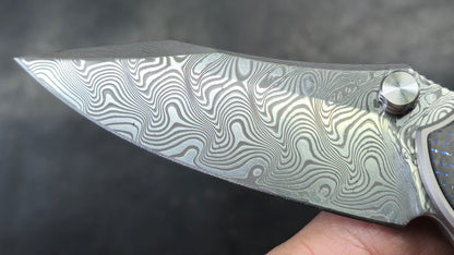 YJGDCN CN028 RIHE Titanium / Carbon Fiber Damascus (NEW)