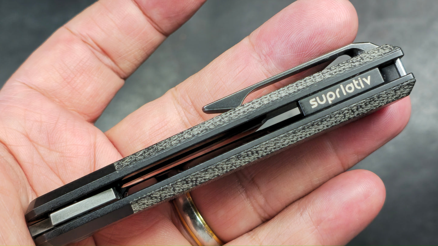 Suprlativ Canibl Micarta, titanium, M390 (USED)