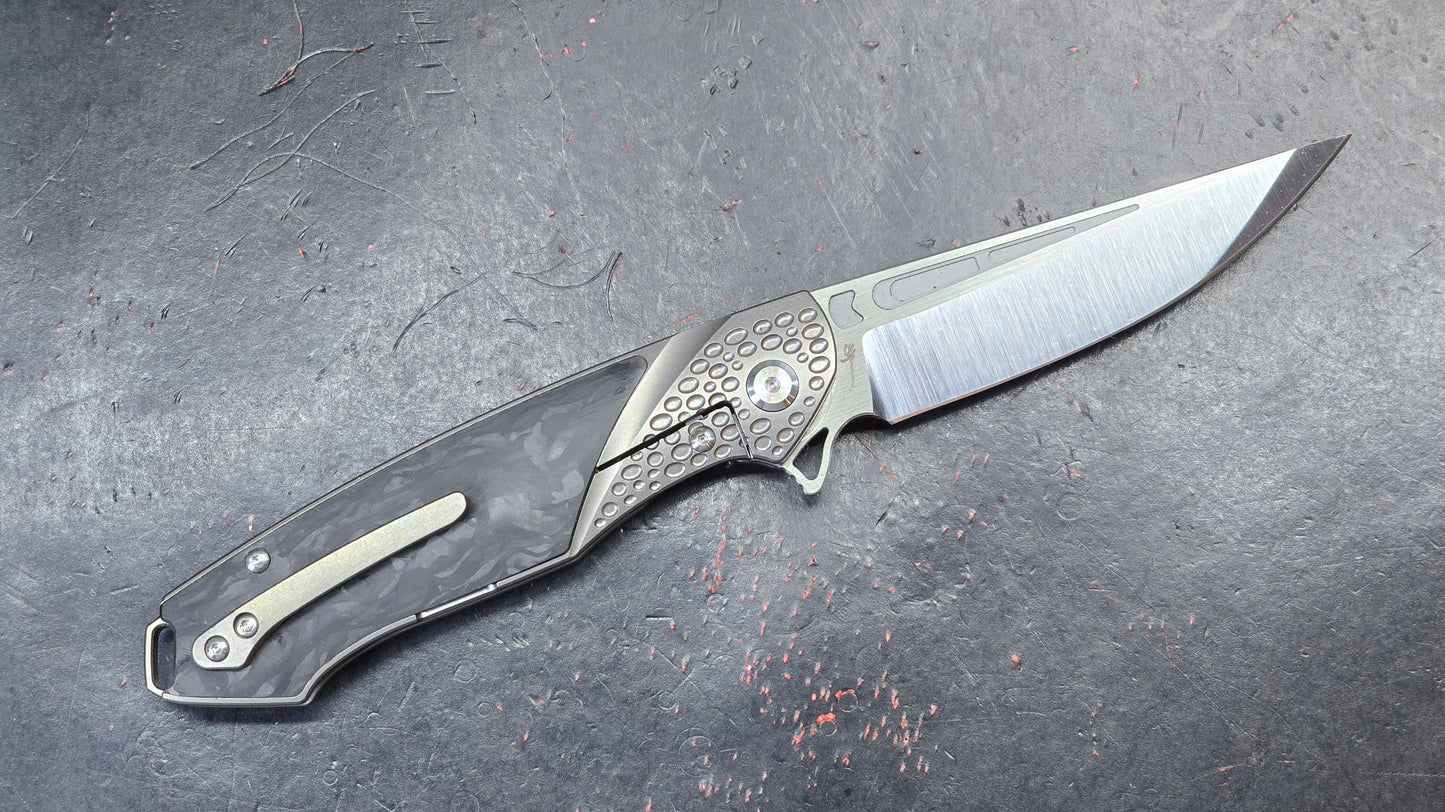 Tuya Knife Kingsman Titanium Carbon Fiber M390 (NEW)