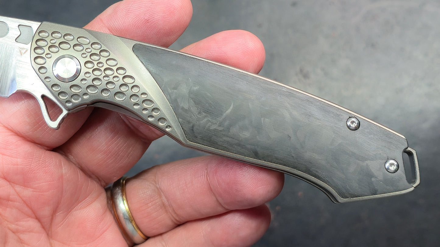 Tuya Knife Kingsman Titanium Carbon Fiber M390 (NEW)