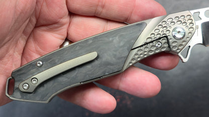 Tuya Knife Kingsman Titanium Carbon Fiber M390 (NEW)