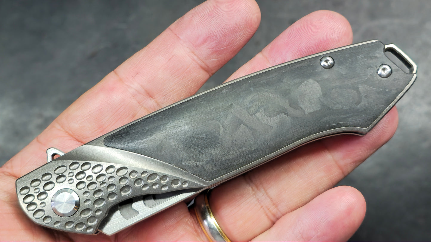 Tuya Knife Kingsman Titanium Carbon Fiber M390 (NEW)