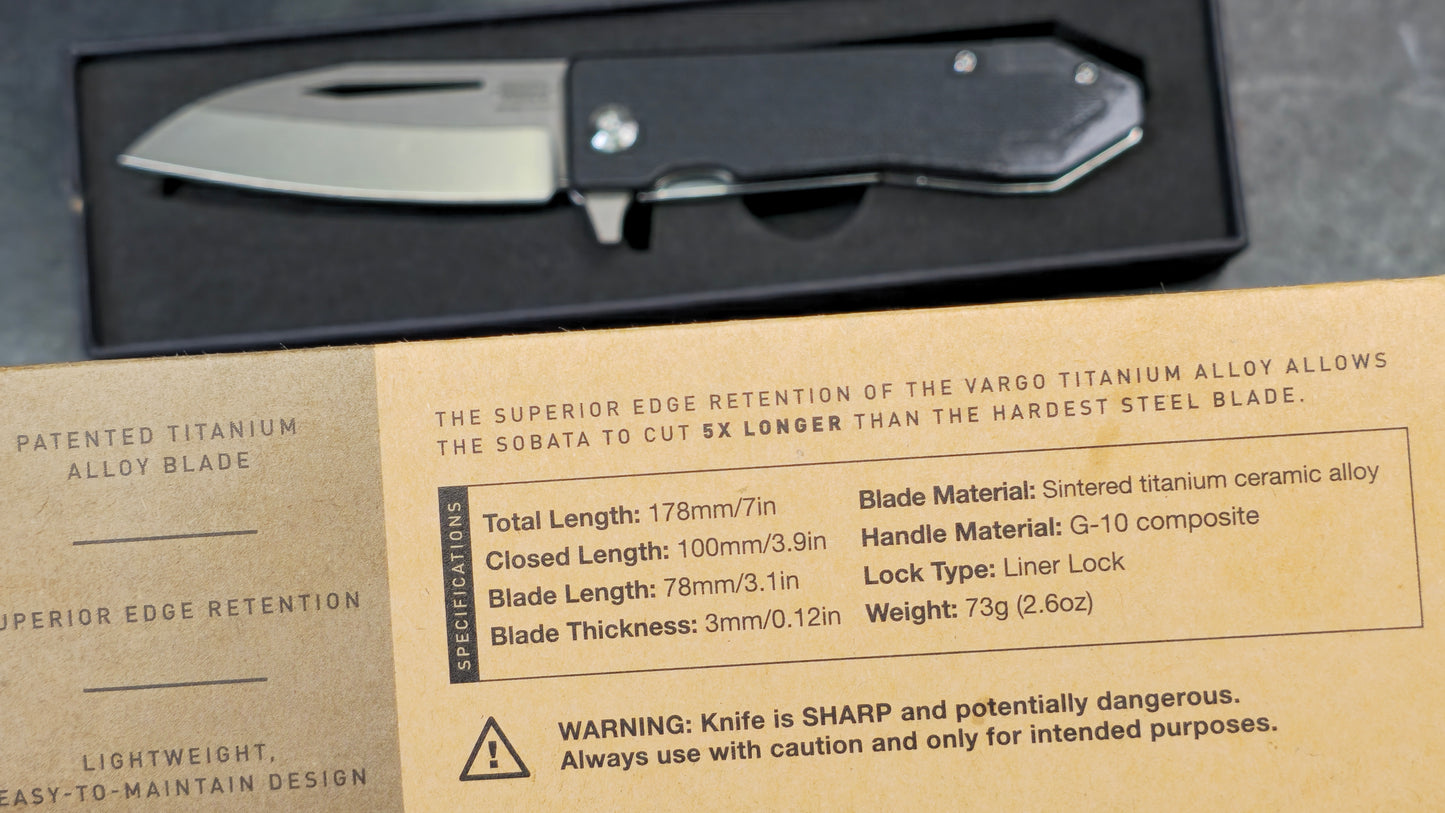 VARGO Sobata 799 G10 Sintered Titanium Blade (NEW)