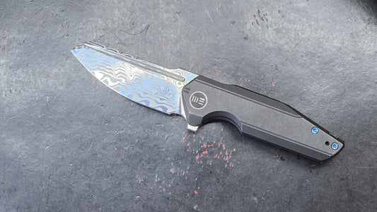 WE Knife Star Hawk Black Titanium Hakkapella Damasteel (NEW)