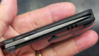 WE Knife Star Hawk Black Titanium Hakkapella Damasteel (NEW)