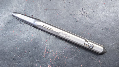 TwoSun Pen-43 Push Button EDC/Pen Milled Titanium Body Black Ink (NEW)