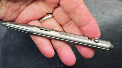 TwoSun Pen-43 Push Button EDC/Pen Milled Titanium Body Black Ink (NEW)