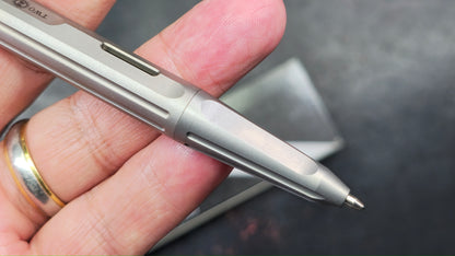 TwoSun Pen-43 Push Button EDC/Pen Milled Titanium Body Black Ink (NEW)