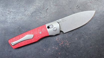 TWOSUN TS433 RED Carbon Fiber / Titanium M390 (NEW)